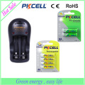 Cargador de batería PKCELL marca 2 ranuras 8126 para AA AAA 9V batería